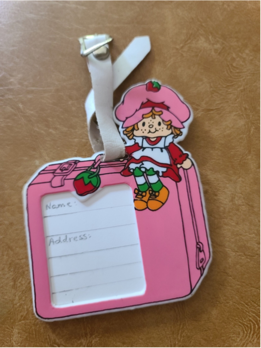 Vintage 1980s Strawberry Shortcake Luggage Tag American Greetings